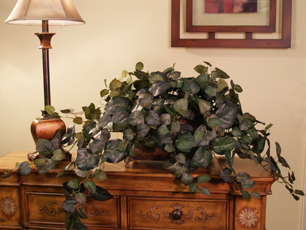 (image for) Frosted Philodendron Silk Ledge Plant GR107-44 TEXT_CLOSE_WINDOW